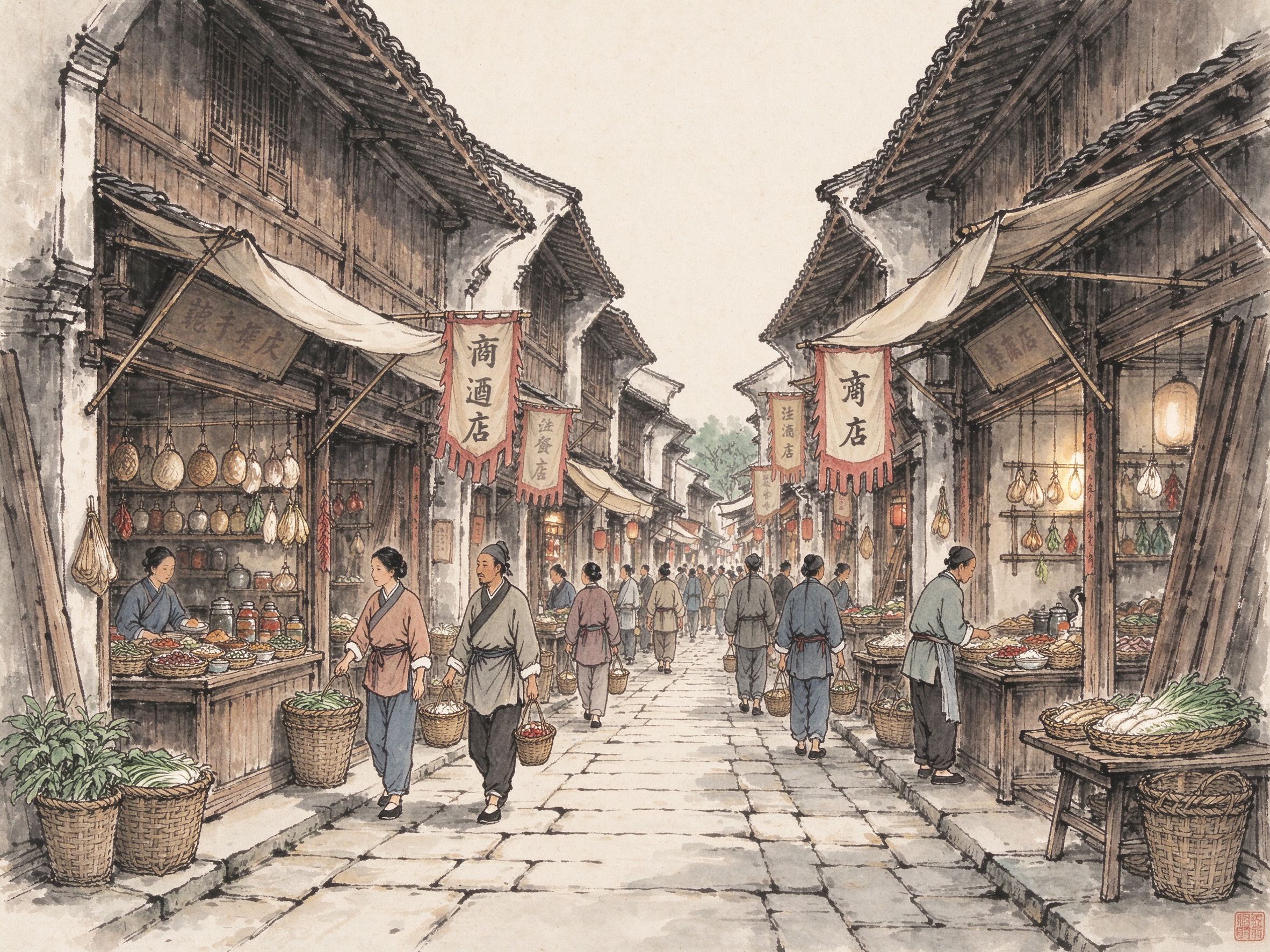 古代商铺街景