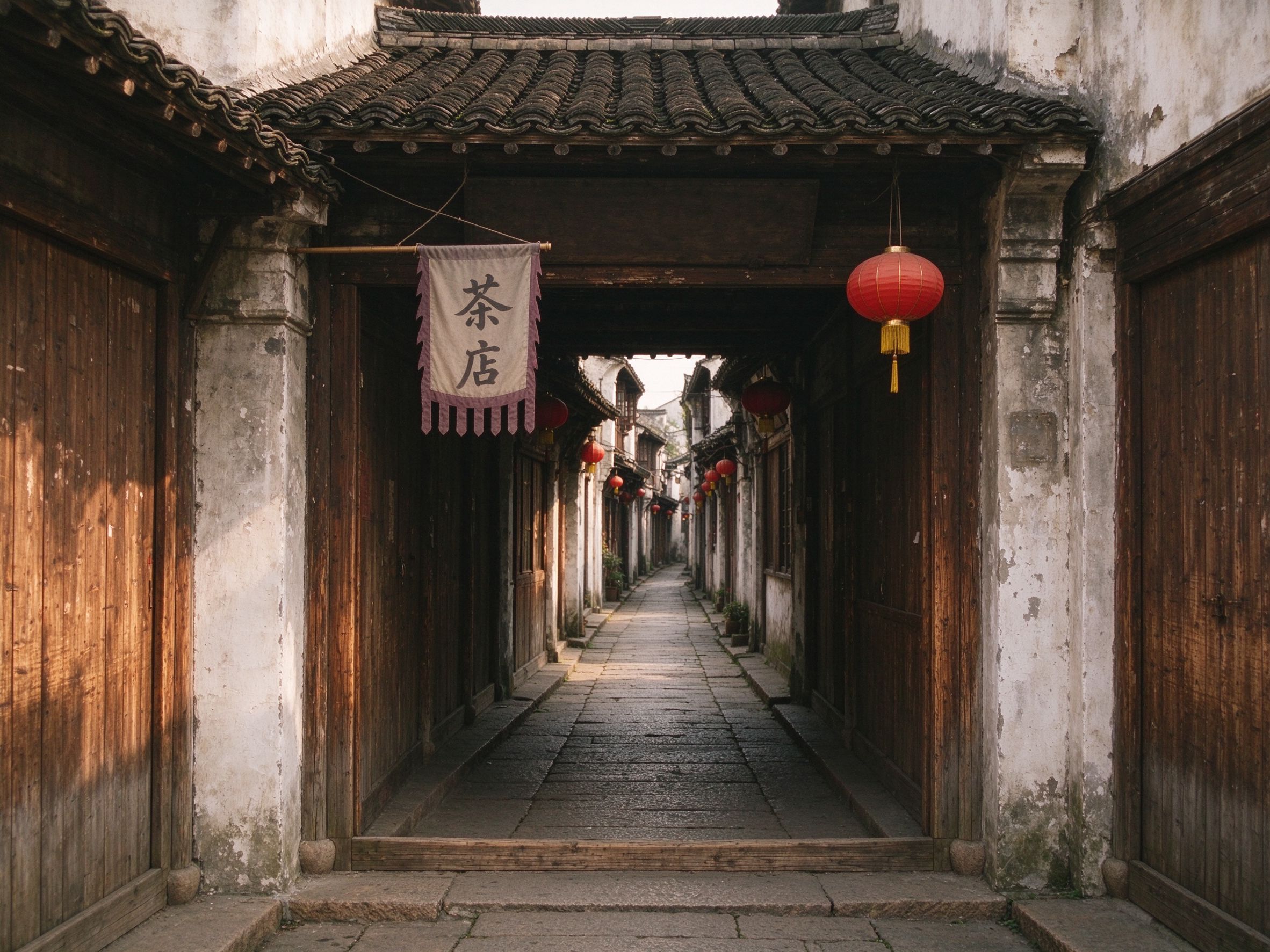 江南古镇老街巷口